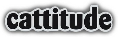 Cattitude Sticker Decal Logo laptop vinyl decal