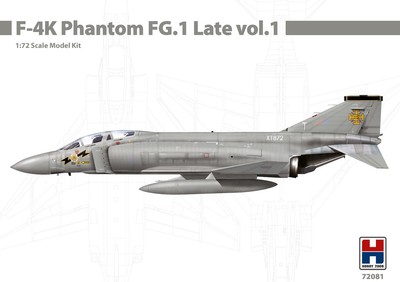 BRITISH F-4 K PHANTOM FG.1 (RAF N0.43, 111 SQDN MARKINGS) #72081 1/72 HOBBY 2000