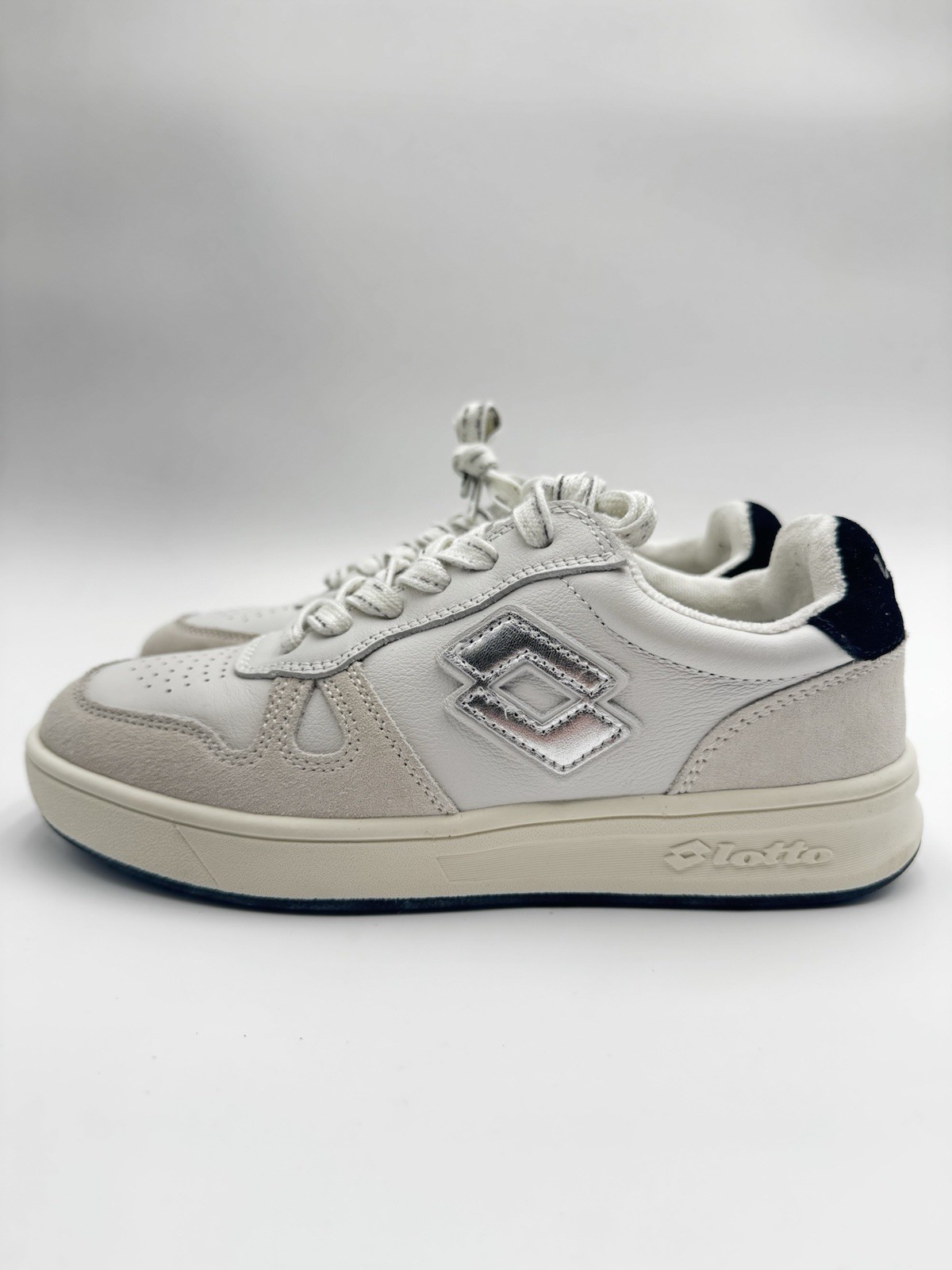 Lotto Leggenda Donna Firmata Casual Beige Nero Taglia 6 SF#1435 