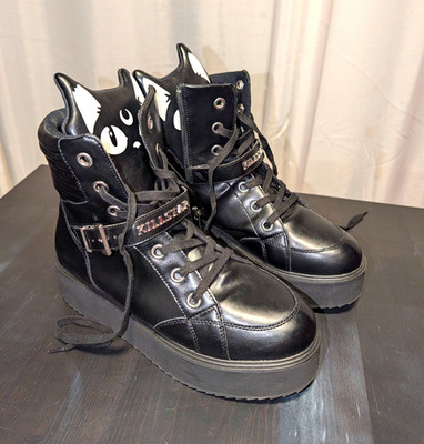 KILLSTAR Keiko Kitty High Top Boots Size 10