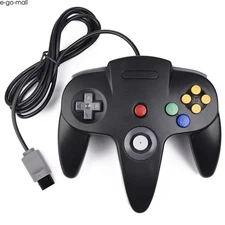 Black N64 Wired Classic N64 Controller Gamepad Remote Joystick for N64 System