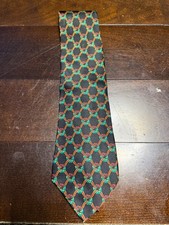 Claybrooke Christmas 100 Silk Necktie Christmas Wreath on Black Background