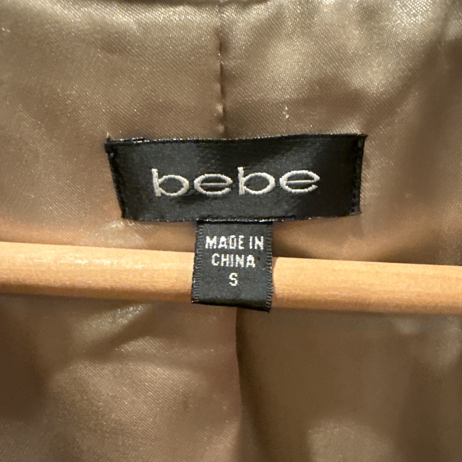 Bebe Silver Gray Belted Button Up Collared Jacket… - image 2