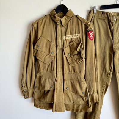 Original WWII M42 Named Officer Airborne Jump Jacket & Pants | eBay