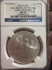 1 Dollar MS-70 Civil Rights Act Of 1964 — photo 1
