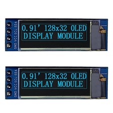 0.91 Inch I2C IIC OLED Display Module 128X32 SSD1306 Compatible Arduino Raspb...