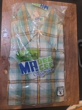 Dee Cee Shirt Mens 14/14.5 Plaid Button Down Long Sleeve Made in USA, New Vinta