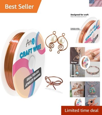 Flexible and Durable 120 FT Copper Craft Wire for Jewelry & DIY Creations
