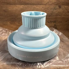 Universal Collapsible Silicone Hair Dryer Diffuser Baby Blue Travel Friendly