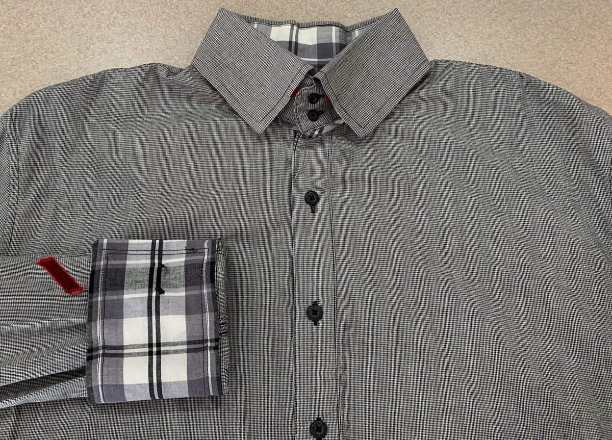 Camicia da donna con colletto foderato in pile verde navy a quadri