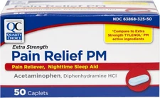 Quality Choice Extra Strength Pain Relief PM, Pain Reliever and Nighttime Sleep 