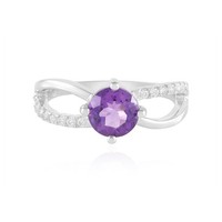 Cavill Ring 1,07Ct Amethyst Sterlingsilber 925 Platiniert Damen Schmuck-