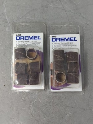 Dremel 408 432 Sanding Band Lot 60 120 Grit 6 Pack Rotary Tool New