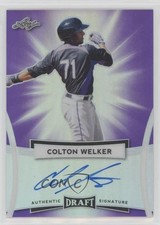 2017 Leaf Metal Draft Purple 6/15 Colton Welker #BA-CW1 Auto 0b2