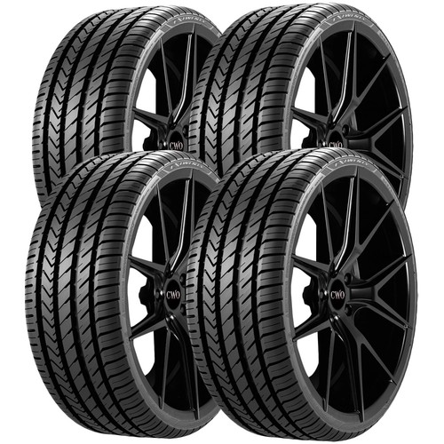 (QTY 4) 235/40R19 Lexani LX-Twenty 96W XL Black Wall Tires
