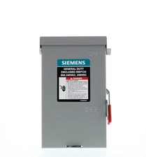 SIEMENS 2P 60A 240V General Duty Safety Switch Outdoor, Non-Fusible