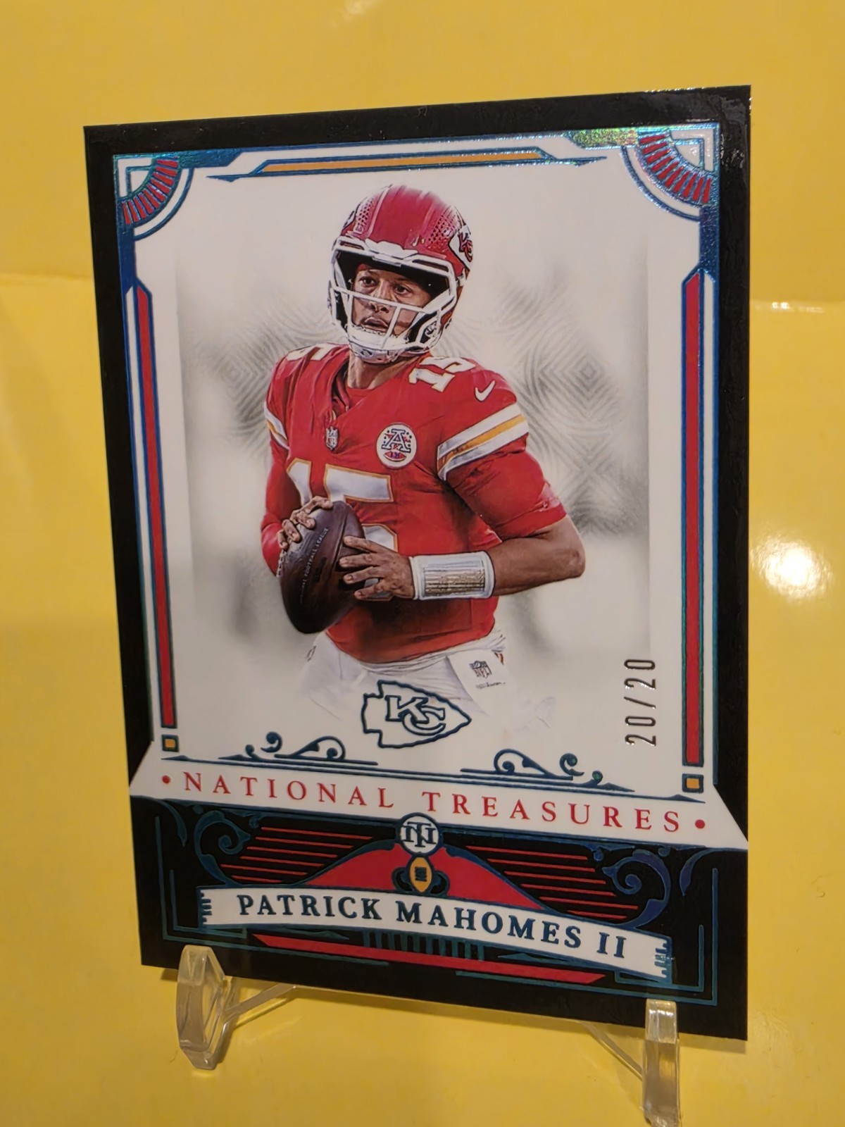2025 PANINI NATIONAL TREASURES PATRICK MAHOMES II 20/20 #47 CENTERED CHIEFS view 7