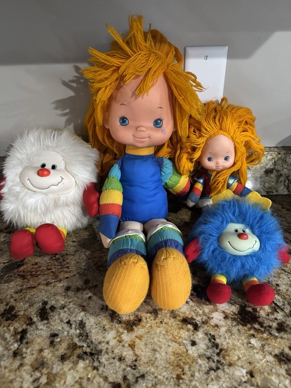 Rainbow Brite & Friends Lot Of  2 Vintage Stuffed Dolls And 2 Sprites