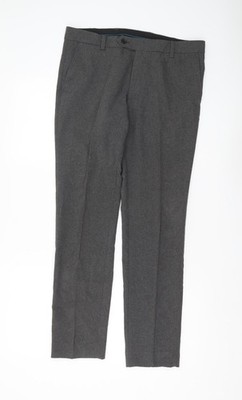 Graue Herrenhose UK Größe 32 NEXT Regular Fit Business Workwear