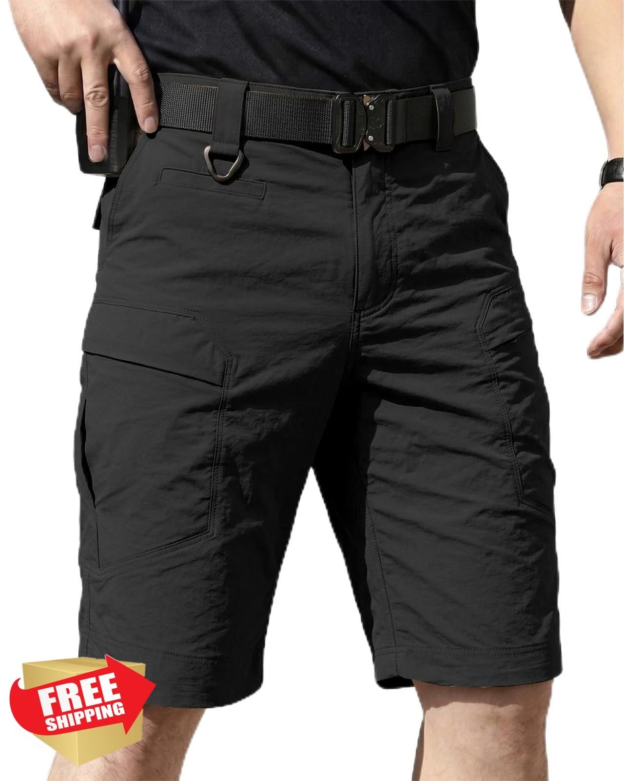 Boonlight Cargo Shorts Black Large