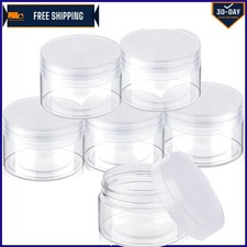 Durable 3oz Refillable Clear Plastic Jars - Ideal for Cosmetics  Crafts