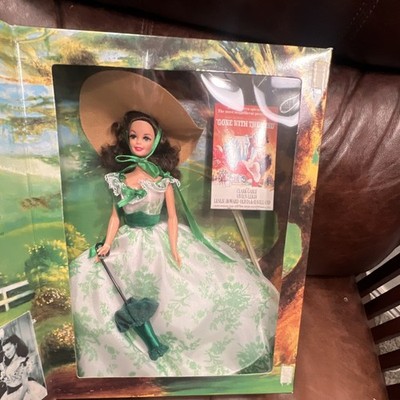 Barbie Hollywood Legends Scarlett O'Hara Gone with the Wind Green Dress 12in Hat