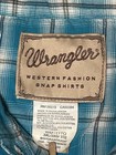 Wrangler Western Fashion Snap Shirt Blue Plaid Short Sleeve 3XL — photo 4