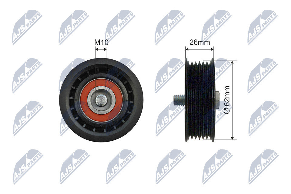 N.T.Y. RNK-AU-061.NTY Tensioner Pulley, V-ribbed belt for AUDI,SKODA,VW