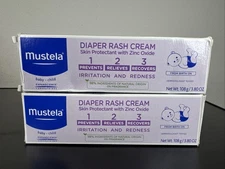 2 boxes Mustela Baby Diaper Rash Cream, 3.8 oz - SEALED - Exp: 7/27