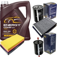 SCT Inspektionspaket 5L Mannol Energy 5W-30 FüR Audi A3 1.6 1.8 TT Skoda Octavia