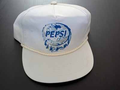 Vintage Pepsi Hat Trucker Snapback White Bottle Cap Logo OSFM By Fahrenheit