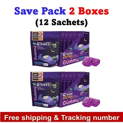 HandyHerb G'nite Extra X2 Gummy sleep gummy Blackcurrant Flavor for better sleep
