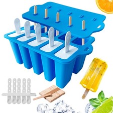 Silicone Popsicle Molds with Sticks, Easy Release Popsicle Maker Mold Set, BP...