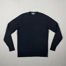 Smartwool Mens Medium Merino Wool Blend Pullover Sweater Black Long Sleeve EUC