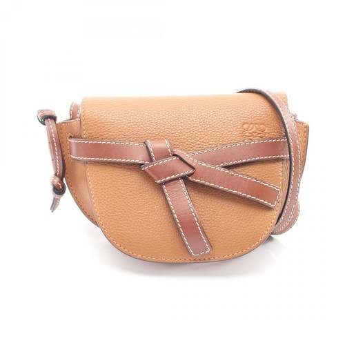 LOEWE gate mini Shoulder crossbody Bag 321.12.U62 leather Brown Used Women