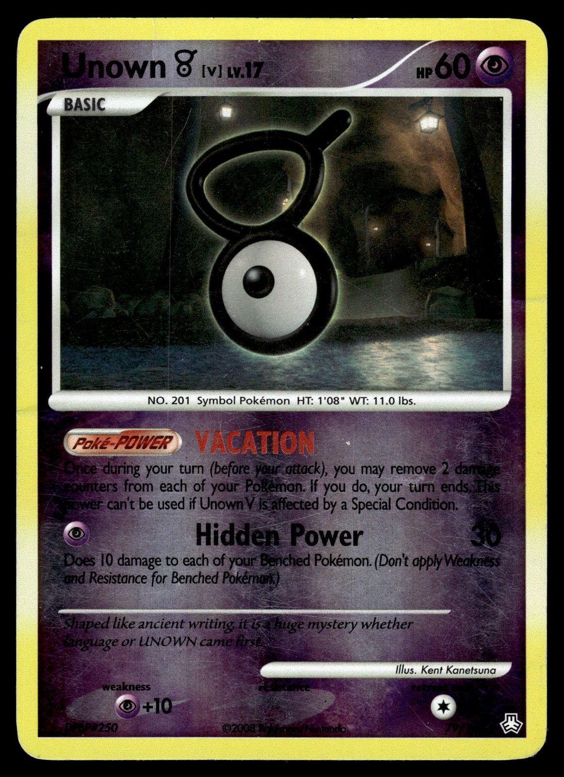 Unown (V) Reverse Holo 79/146 Legends Awakened Pokemon