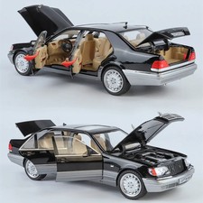 1:24 W140 S320 SEL Street Alloy Classic Car Model Diecast with Sound and Light