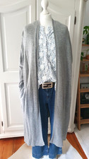 DIANE VON FURSTENBERG Strickmantel Wolle Cashmere S M L grau Strickjacke NP700€