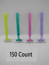 150 Ct.  Personna Twin Blade Disposable RAZORS ~Multi Colored,  Gentle Touch