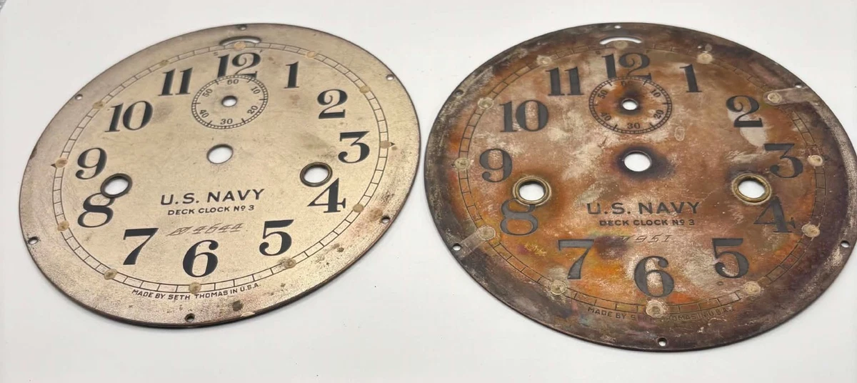 Vintage Original US Navy Deck Clock Antique Maritime Clocks for