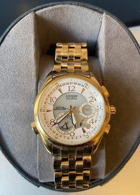 Citizen Men s Eco Drive Minute Repeater Perpetual Calendar Gold- G900- Gold