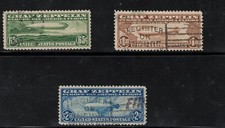 USA #C13 #C14 #C15 Very Fine Used Fresh Set