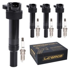 LCWRGS Ignition Coil Pack and Spark Plugs Hyundai Elantra Kia
