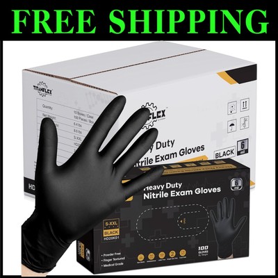 Disposable Food Handling Nitrile Gloves - 6-Mil, Textured, Heavy Duty Protection