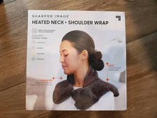 NEW Sharper Image Heated Neck & Shoulder Wrap Weighted Microwaveable Freezable