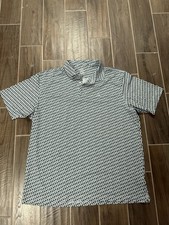 Rhoback Polo Shirt Men's XXXL Michigan State Map All Over Print Green White