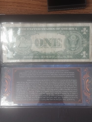 RARE ERROR 1935 $1 SILVER CERT. UNIQUE SERIAL #. BLUE SEAL.  MARGINS ERROR  - Picture 2 of 5