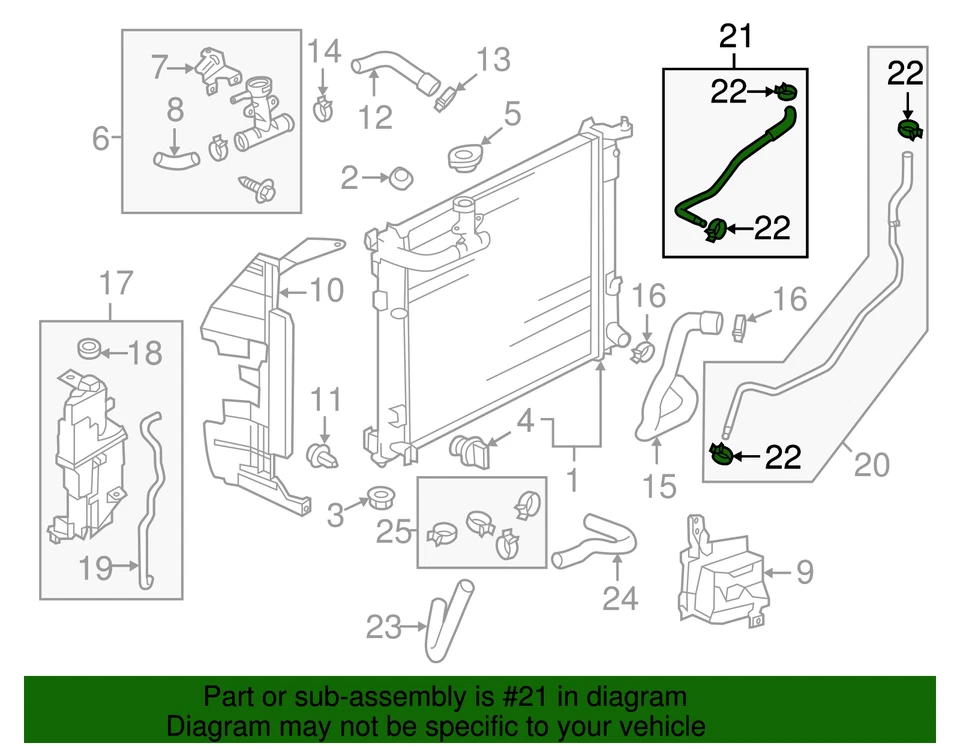 Manguera de enfriador de aceite CVT inferior genuina Nissan Versa Sedán Note 21634-3HC3A Foto 3 de 3