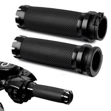 1inch Handlebar Grips, Cable Throttle Control Hand Grips Fit for Harley Black