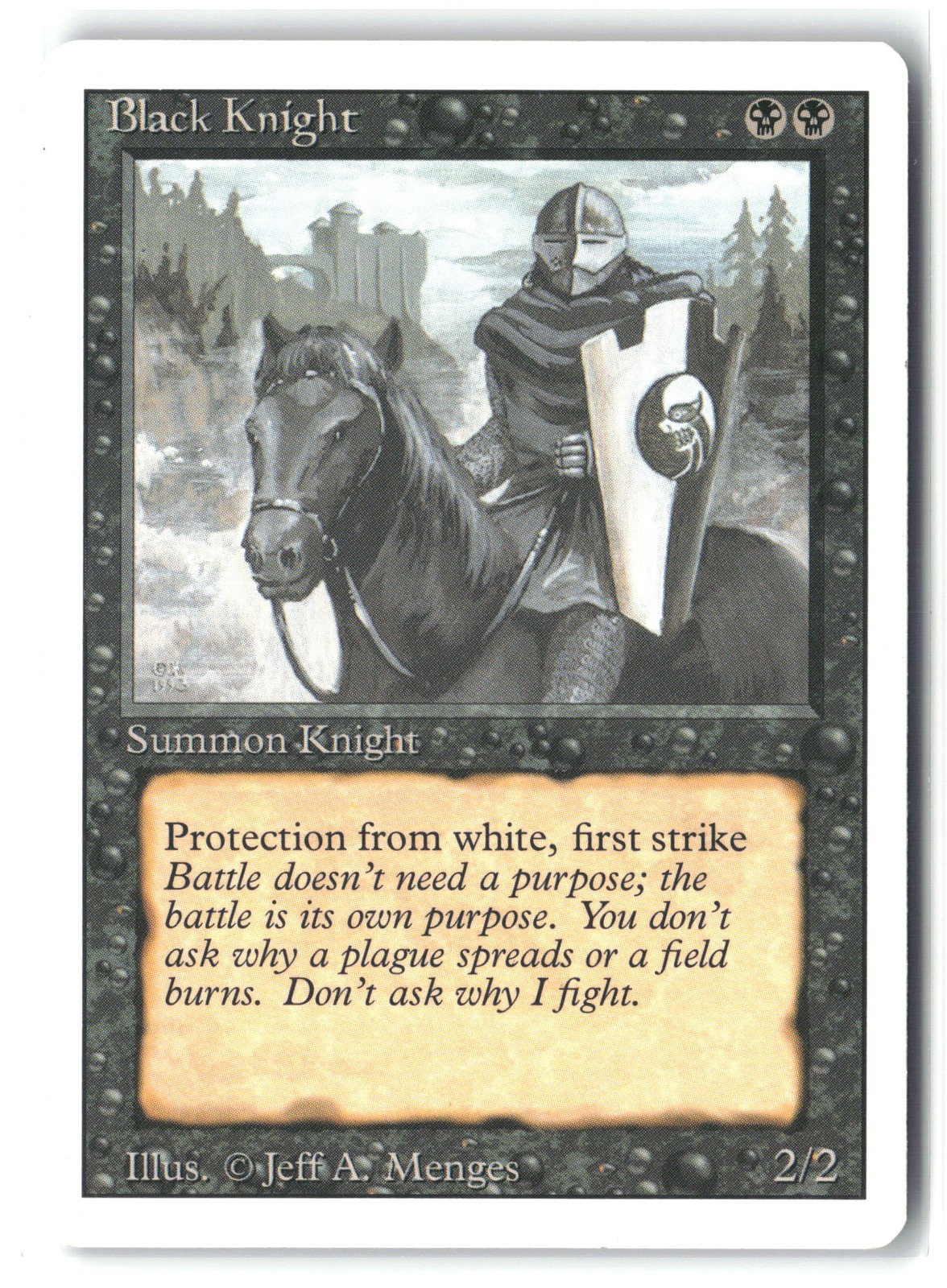 Magic MTG Black Knight Revised Edition NM/MINT UNPLAYED